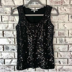 Black Magic Bling Tank Festive Sequin Shine PS NY Collection 😻HOST PICK 😻